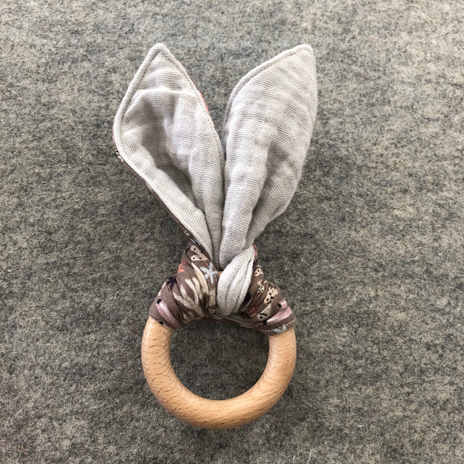 Fabric Bunnyear Teether Etsy