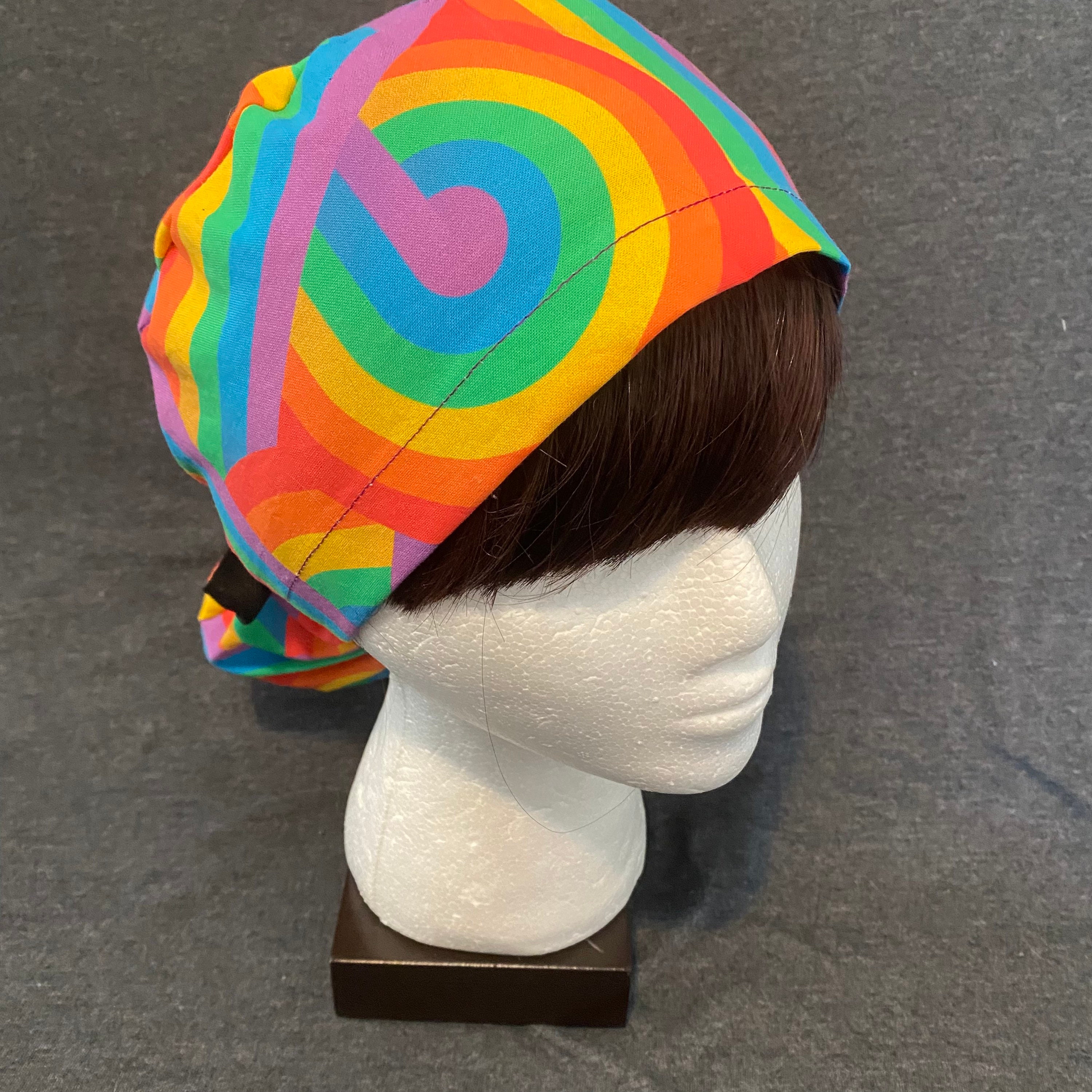 Pride Retro Rainbow Scrub Cap Surgical 