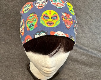 Halloween Monster Masks | Scrub Cap - Surgical Cap | Various Styles