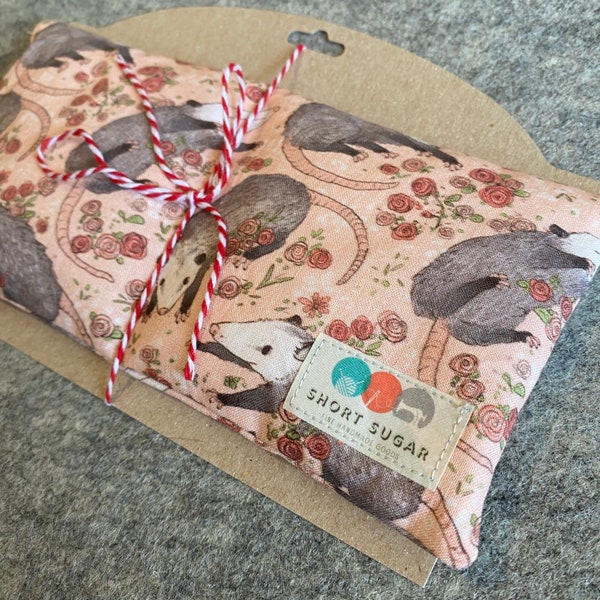 Opossums & Roses | Contoured Yoga Eye Pillow + Removable Washable Cover