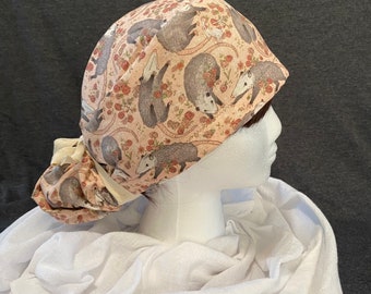 Opossums and Roses | Scrub Cap - Surgical Cap | Various Styles