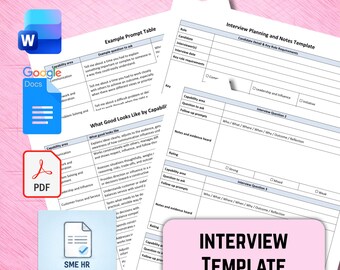 Interview & Hiring Toolkit, Complete SME Hiring Pack, Editable Word, PDF