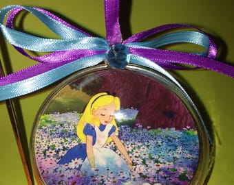 Alice and wonderland themed ornament