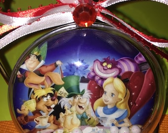 Alice and wonderland themed ornament