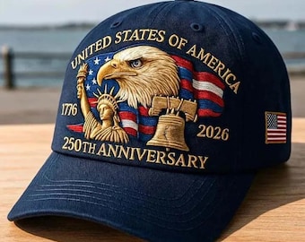 Geborduurde baseballpet van Eagle | Amerika 250-jarig jubileum Amerikaanse snapbackpet
