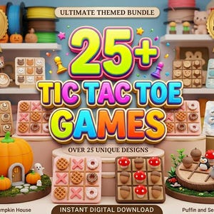 25+ Tic Tac Toe Game 3D Printed Breakfast Board| Butter vs Blueberries Game Pieces |Travel Fidget Toy | Fun Desk Game | Unique Gift Idea