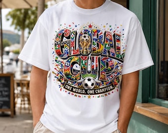 Global Soccer Champion Shirt, International Football Fan Tee, One World One Champion Match Day Sports Gift