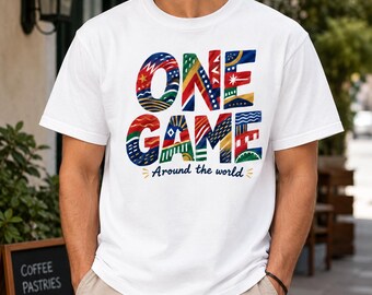 One Game Around The World Shirt, Global Soccer Fan Tee, International Football Match Day Graphic, Sports Gift