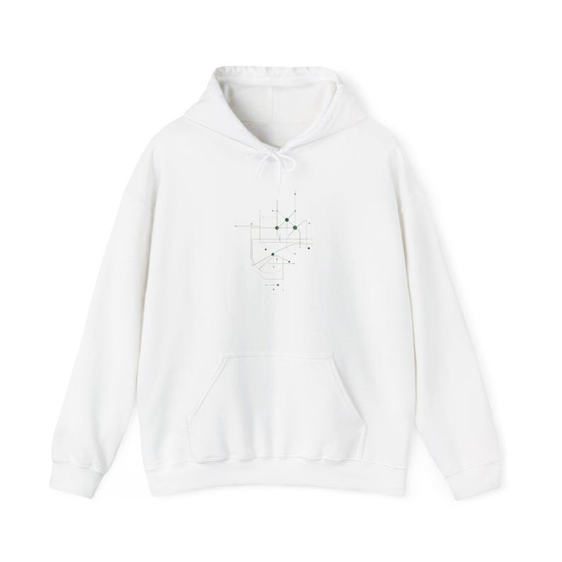 Minimalist Geometric Hoodie| Modern Abstract| Clean Line Art Sweater| Unisex streetwear| Premium Hoodie| Modern Clothing| Style sweater image 1