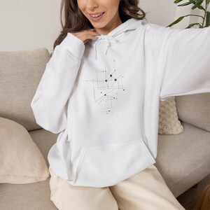 Minimalist Geometric Hoodie| Modern Abstract| Clean Line Art Sweater| Unisex streetwear| Premium Hoodie| Modern Clothing| Style sweater image 6