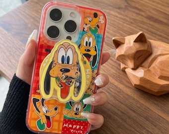 Magnetisch schattig Pluto-telefoonhoesje met Shaker Grip-standaard voor iPhone 17 Pro Max 16 15 14 13 12 11 en Samsung S25 Ultra S24 S23 S22
