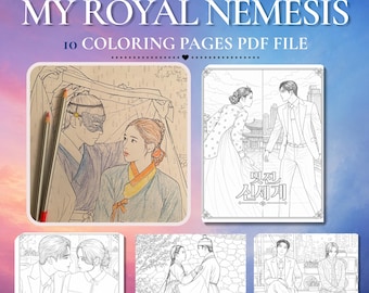 My Royal Nemesis Kdrama Coloring Pages, Korean Drama Digital Coloring Pages (PFD Download)