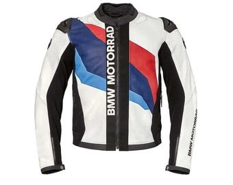 BMW White Color Motorrad Motorbike Racing Leather Men Jacket Motorcycle Rider Jacket