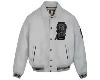 Mens Avirex Genuine Cowhide Leather Bomber Jacket American Flight Custom Wear Jacket