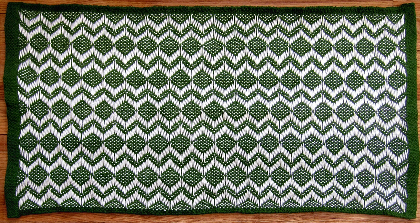 Handwoven Rug, Olive Green and Cream Etsy