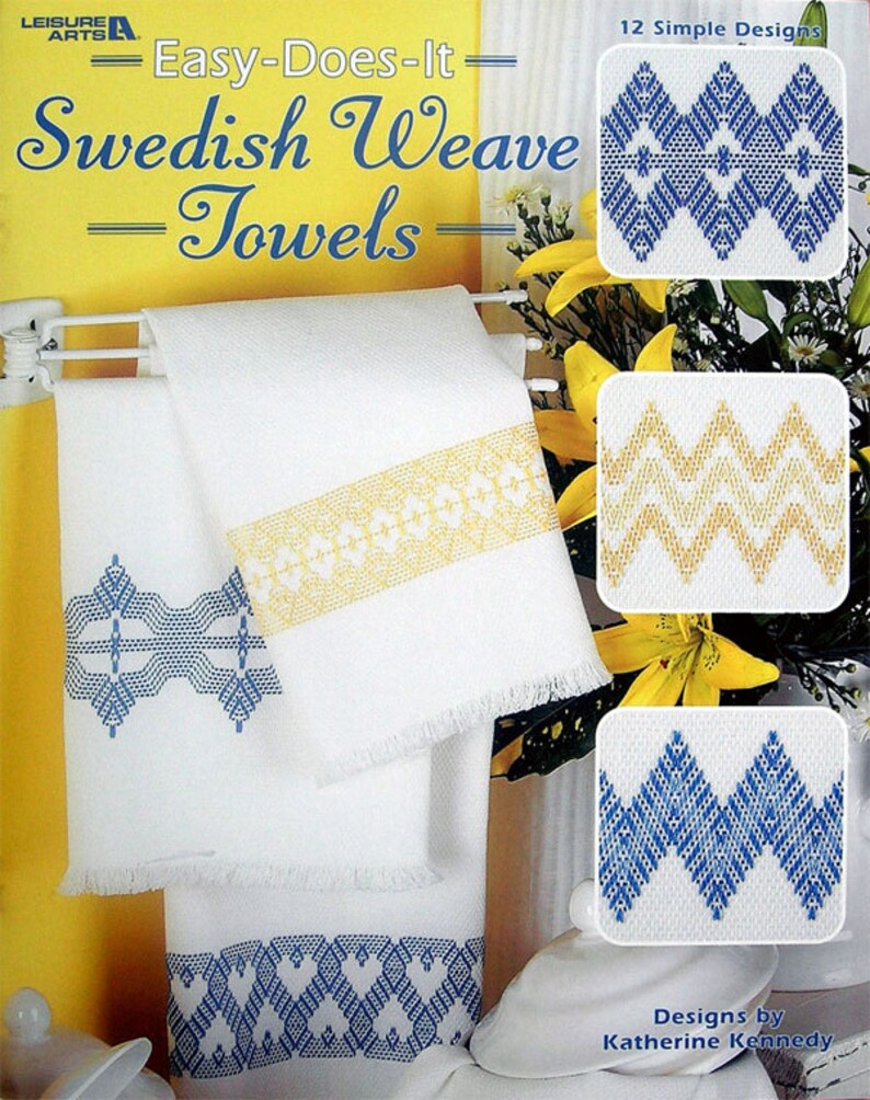 Easy Does It Swedish Weave Towels Book Etsy