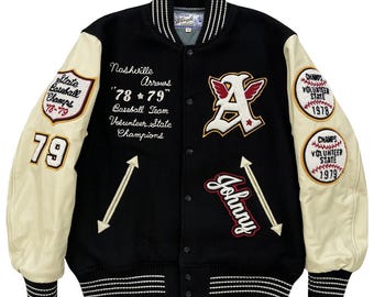 Vintage Style Eyes Varsity Jacket Size M 'Nashville Arrows'