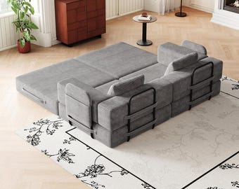Livingroom Corduroy Loveseat Sofa | Modern Minimalist Lounge Couch