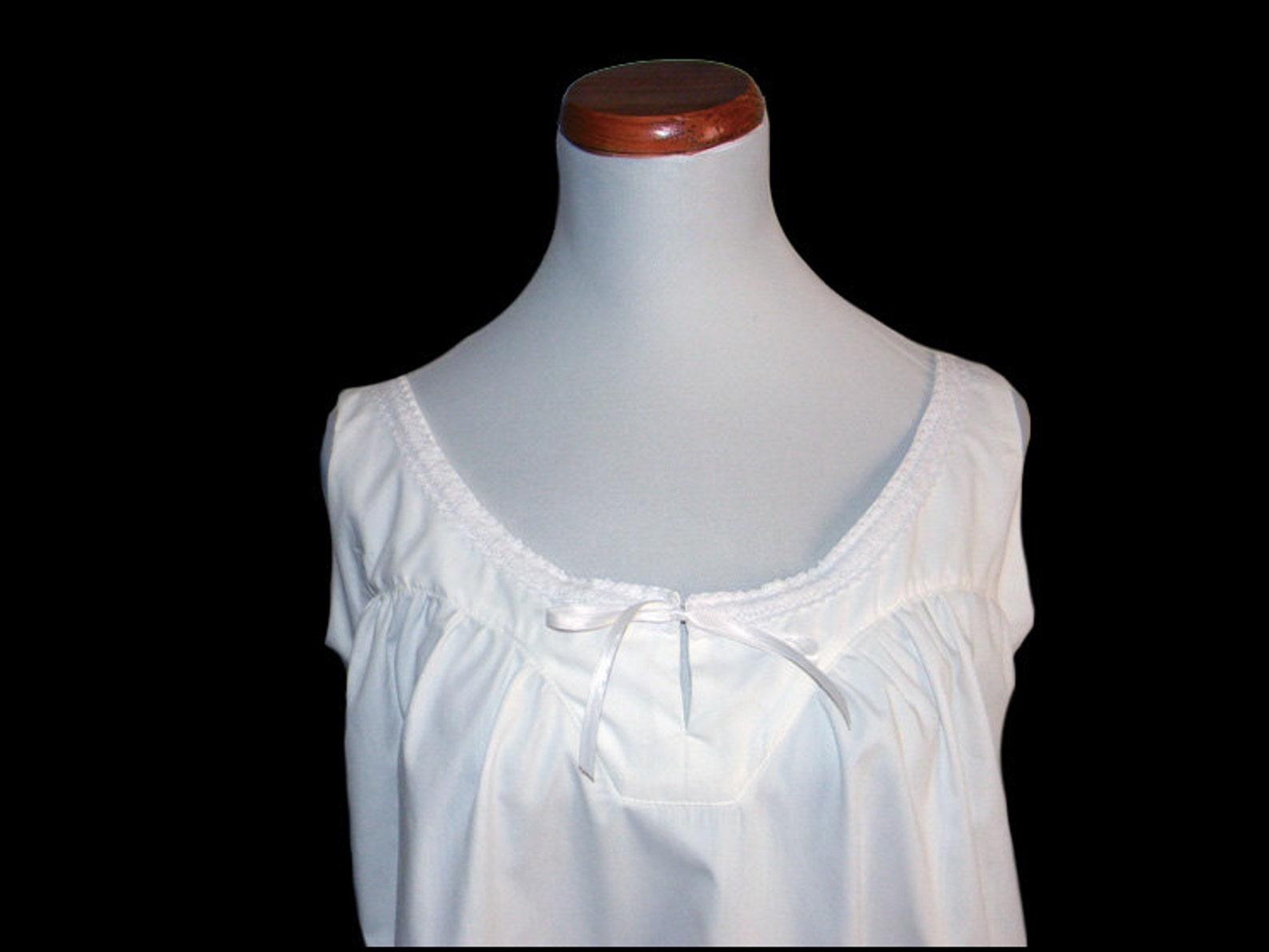 1800's Civil War Victorian White Chemise with Lace and Etsy