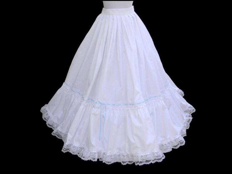 Custom Size Petticoat White Civil War Victorian Wedding Bridal Etsy