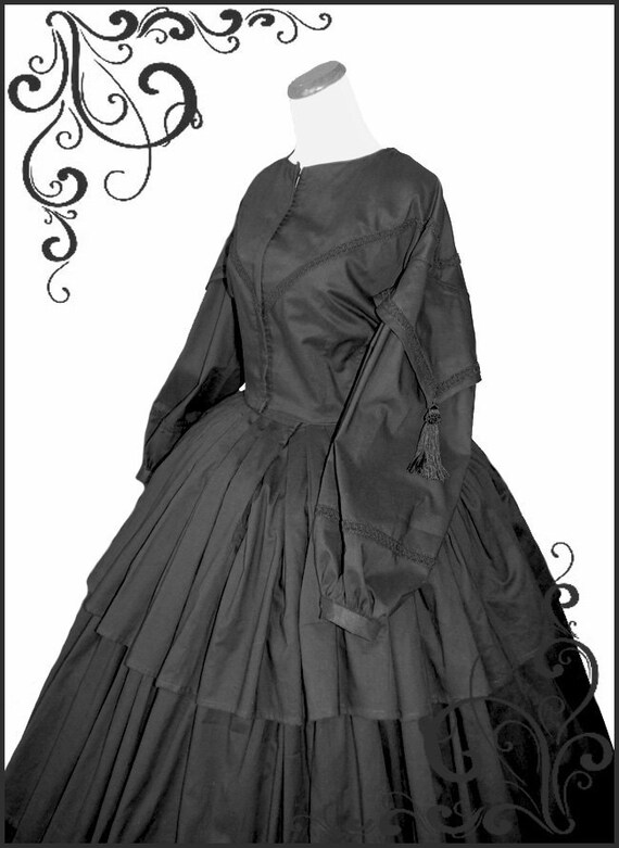 black 1800s dress
