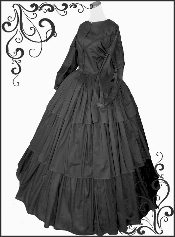 black 1800s dress