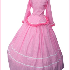 1800's 2 Pc Civil War Victorian Pink Tea Dress Day Gown Gorgeous New ...