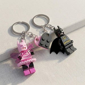 LEGO Batman & Fairy Batgirl Keychain Set – Cute Couple Gift