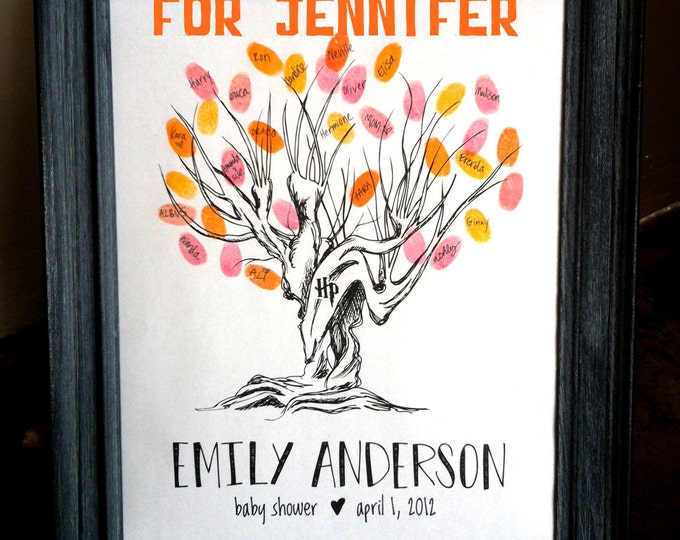 CUSTOM LISTING Harry Potter Whomping Willow Tree Sign-in for Baby ...