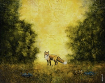 Art print / Fox - forest / "North"