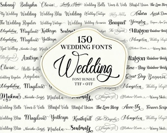 The Mega 150+ Calligraphy & Handwritten Font Bundle | Script, Wedding, Heart And Whimsical Fonts | Procreate, Cricut And Canva Fonts