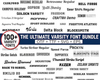The Mega 150+ Varsity Font Svg, Jersey Font Svg, Sports Svg Alphabet, College Font, Varsity Letters Svg, Football Font, Cricut Files