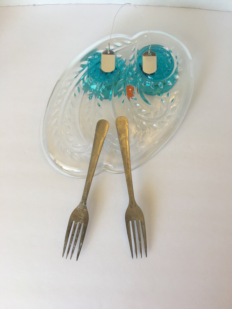 Owl Suncatcher Yard Art Hanging Glass Plate