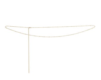 18K Gold PVD Stainless Steel Satellite Belly Chain