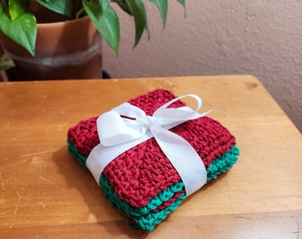 Christmas Red & Green Coaster Set