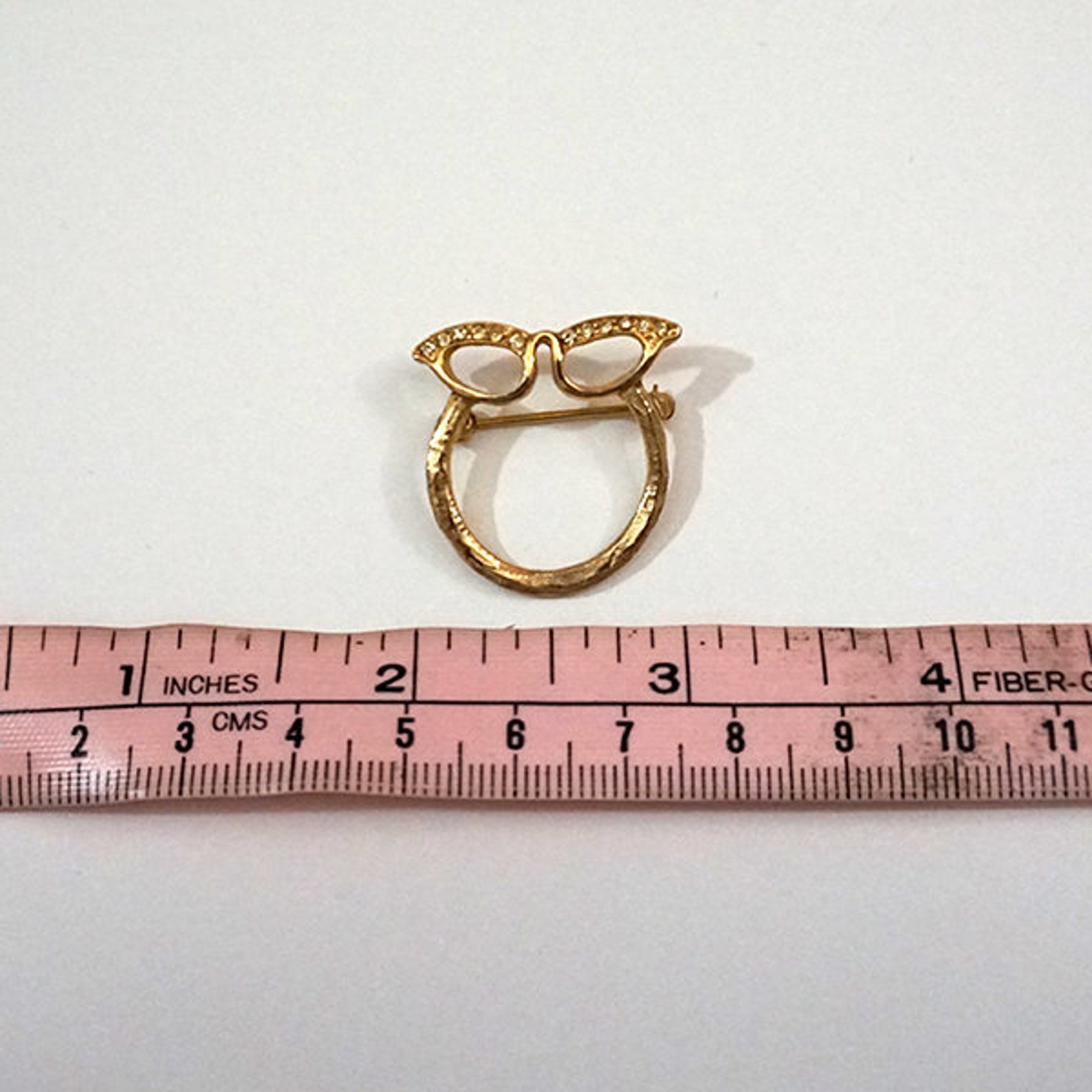 Golden Eyeglasses Holder Brooch | Etsy
