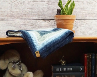 Baby Blues Crochet Receiving Blanket