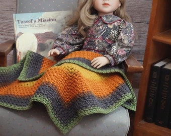 Color By Numbers Crochet Doll Blanket