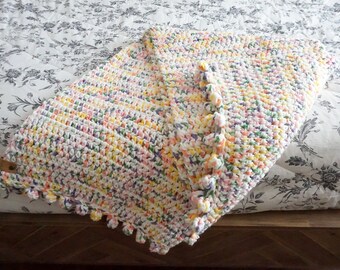 Small Confetti Crochet Throw Blanket