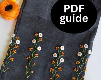 Button Flower Embroidery pdf guide