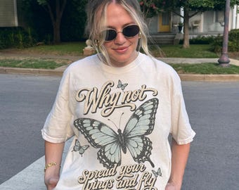 Koszulka vintage Hilary Duff „Dlaczego nie motyl w komfortowych kolorach”, koszulka retro Lizzie McGuire z Disneylandu z lat 2000., nostalgiczna koszulka popkulturowa Y2K