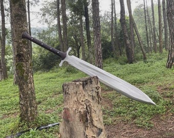 Op maat gemaakt 36'' Survival Viking-zwaard | Koolstofstalen lemmet | Jachtzwaard: