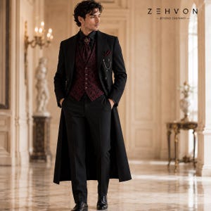 black suit burgundy dress shirt How would dark red shirt go with black suit? : r/mensfashion