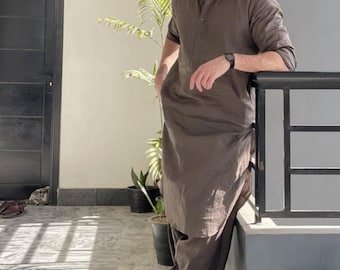 Ensemble sur mesure Pathani Kurta pour hommes : tenues ethniques modernes pour les fêtes