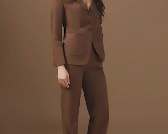 Ensemble blazer et pantalon pour femme