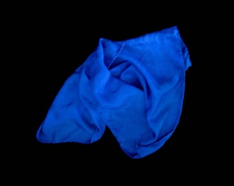 100% Silk Delphinium Blue Cloth - Altar Cloth - Hand Dyed 30"x30" Genuine Silk