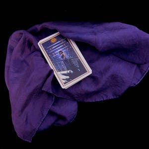 Deep Purple Tarot Cloth - Altar Cloth - Hand Dyed 20"x20"...100% Silk
