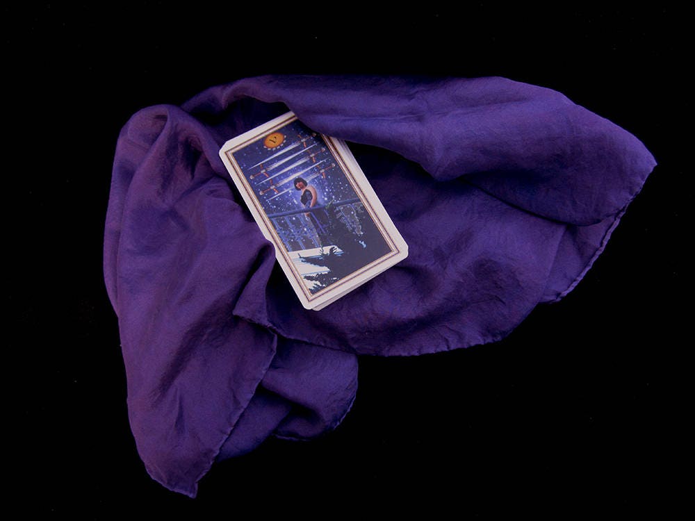 Deep Purple Tarot Cloth - Altar Cloth - Hand Dyed 20"x20"..…