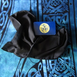 Black Rose Silk Tarot Cloth Altar Cloth Hand Dyed 20x20...100% Silk image 3