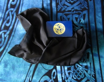 Black Rose Silk Tarot Cloth - Altar Cloth - Hand Dyed 30"x30"...100% Silk